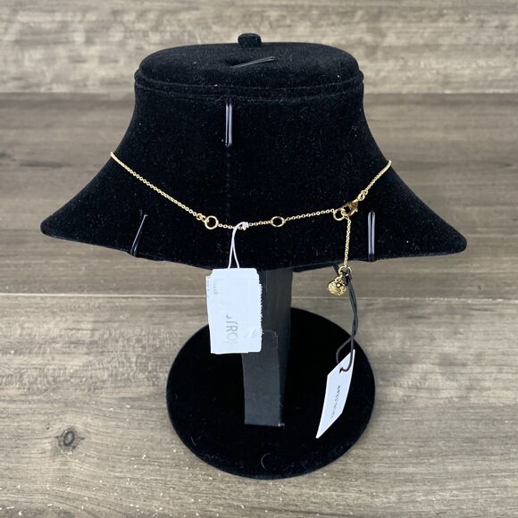 Baublebar 18K Gold Enamel Initial Necklace "A" Pendant Charm Adjustable - Picture 6 of 10